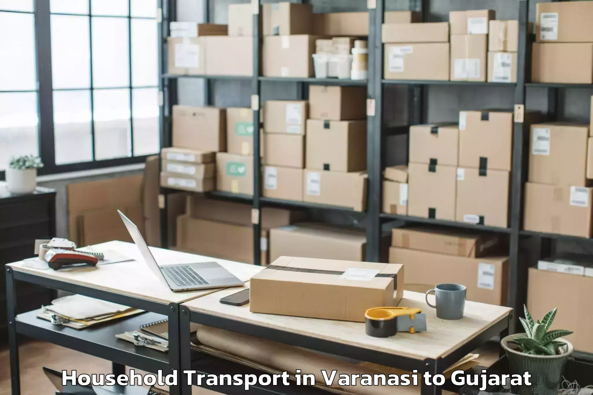 Book Varanasi to Padra Household Transport Online